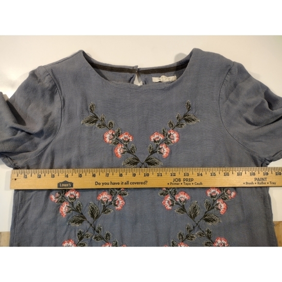 White Stuff embroidered linen blend top - Picture 9 of 12